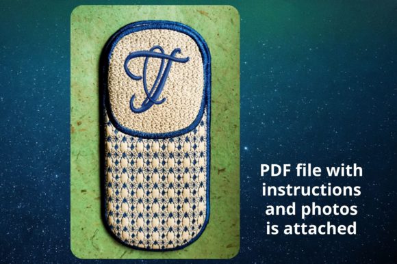 Eyeglass Case Letter T: A Practical Embroidery Design