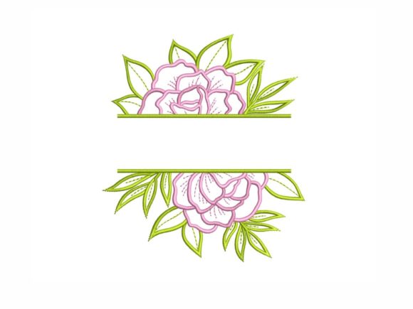 Split Flower: Elegant & Versatile Embroidery